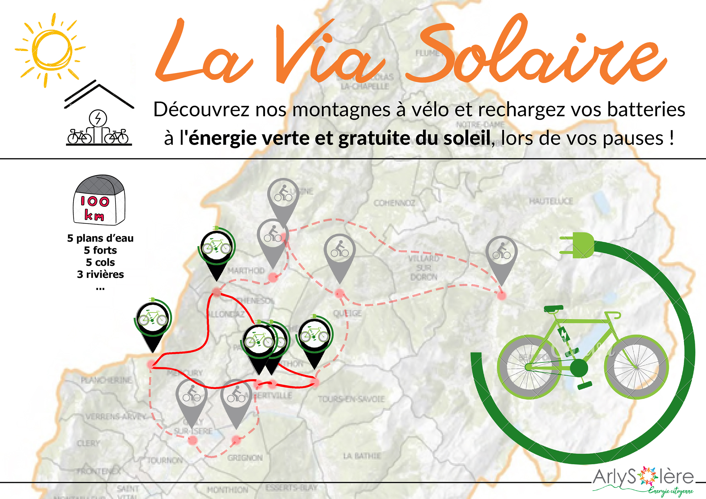 La Via Solaire - réseau de stations photovoltaiques de recharges pour vélos électriques